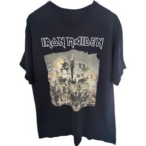 Iron Maiden A Matter Of Life And Death T Shirt Mens XL Black Band Tee Tagless